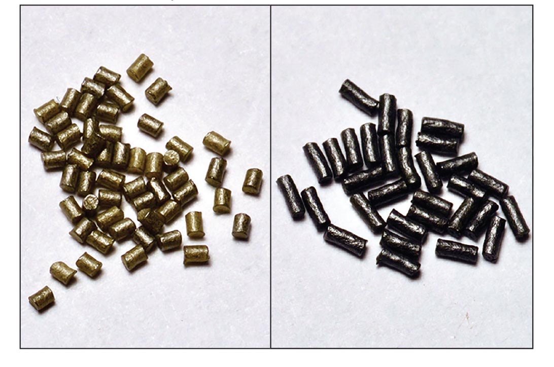 IMR’s 8208 XBR (left) combines many of the IMR-3031 (right) virtues in a powder that features smaller granules and is easier to meter accurately.